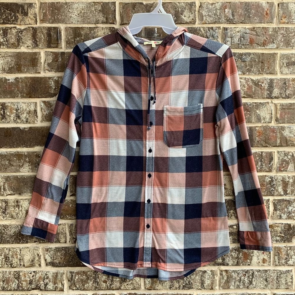 Wishful Park Button Up Long Sleeves Hooded Top